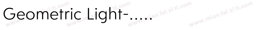 Geometric Light字体转换